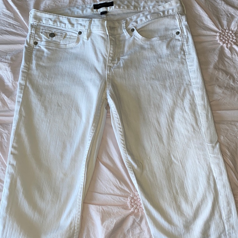 Banana Republic white cuffed jeans. Like new.